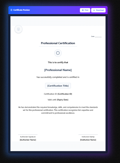 Profession Certificate